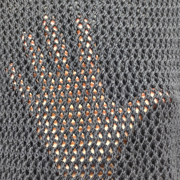 Brochu Walker Crochet Sweater Women Size L Black 3/4 Sleeve Relaxed Fit - Picture 6 of 8